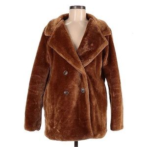 Oversized brown fur Wild Fable coat